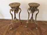 Pair Ornate Pedestals