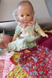 Patsy Doll and a box full of clothes.