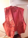 red suede vest for ladies