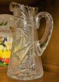 Cut crystal pitcher