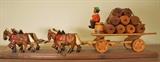 German carved horse and wagon