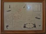 USS Lexington WW2 tracking map from 1943 - 1945