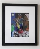 Original fine art acrylic and mixed media on board by Eric McRay (from Raleigh's Artspace).
