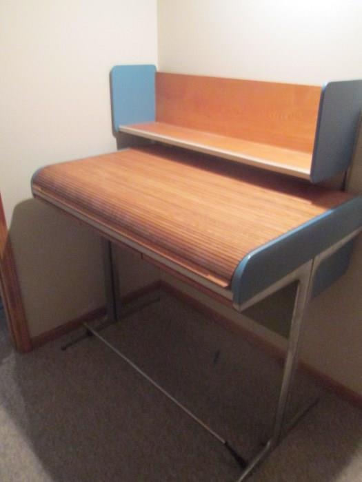 GEORGE NELSON ROBERT PROBST TAMBOUR ACTION DESK CIRCA 1960 HERMAN MILLER MID CENTURY MODERN MCM