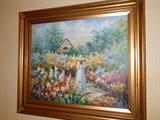 J.Garoutte Oil on Canvas Painting Framed 