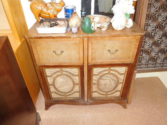 Vintage stereo and radio cabinet