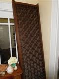 Tall 4-panel wooden room divider (Mid-Century)