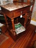 Victorian commode stand...bottom cabinet is also lined with marble... super heavy piece