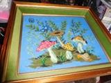 Vintage mushrooms needlepoint