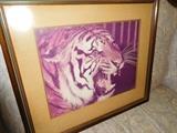 Vintage framed photograph of Mike the Tiger