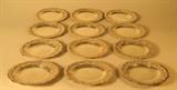 Set of 12 sterling silver nut dishes