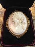 14KT Large Victorian Cameo
