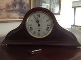 Howard Miller cherry mantle clock