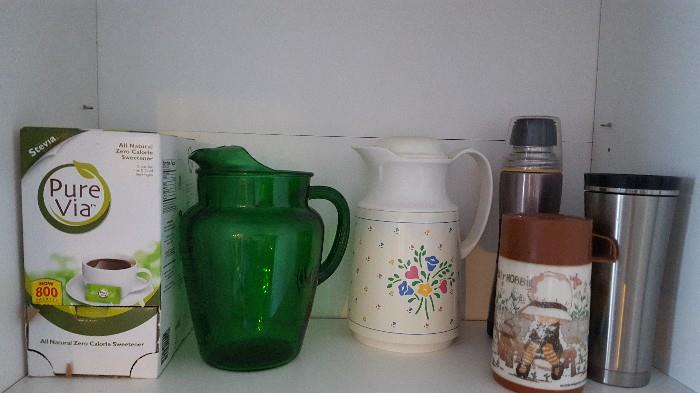 Some of the many newer kitchen items... and an older Hollie Hobbie thermos.