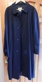 Hermes Navy wool dress coat (light spot on coat is on the camera lens not the coat)