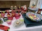 More Fenton & Fitz and Floyd pieces, vintage pieces and glassware