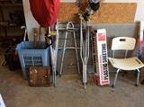 Garage - bath chair, crutches, canes, walking sticks
