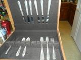 22 piece set of silver in box