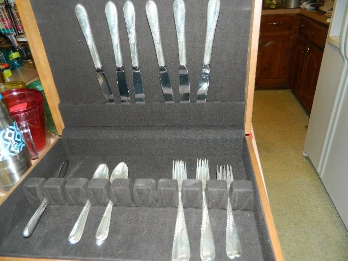 22 piece set of silver in box