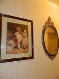 Mirror and vintage picture