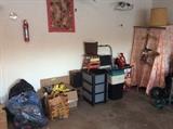 Silk and plastic flowers, storage, wastebaskets, hanging items, lots of miscellaneous