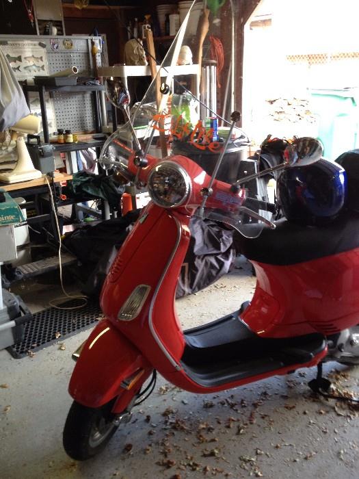 Red 2007 Piaggio Vespa LX150 scooter. Asking $2750 Or Best Offer. Available for pre-sale. 6,060 miles. Excellent condition, runs great, garage kept, gas powered LX 150 model. Accessories include: windshield and factory topcase (with brake light).