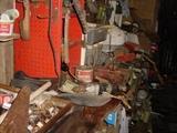 Old tool bench, tools, vise, ..so much yet to be unpacked and sorted