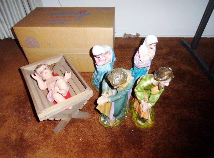 Large nativity figures
