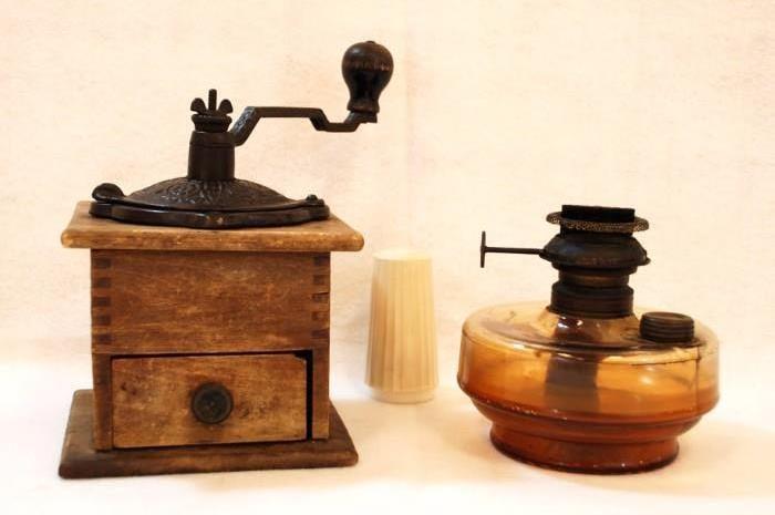 Antique Table Top Coffee Grinder