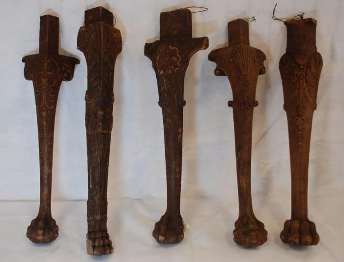 Five (5) Antique Baker Leg Pattern Forms