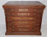 Antique 6 Drawer Clark's Spool Cabinet