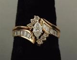 Ladies 14 K YG Diamond Wedding Set