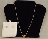 Citrine and Peridot Necklace and Earrings