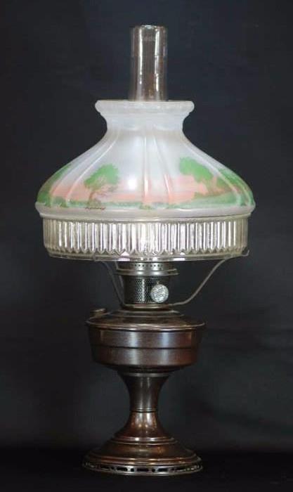 Aladdin Log Cabin Shade Model 12 Oil Lamp