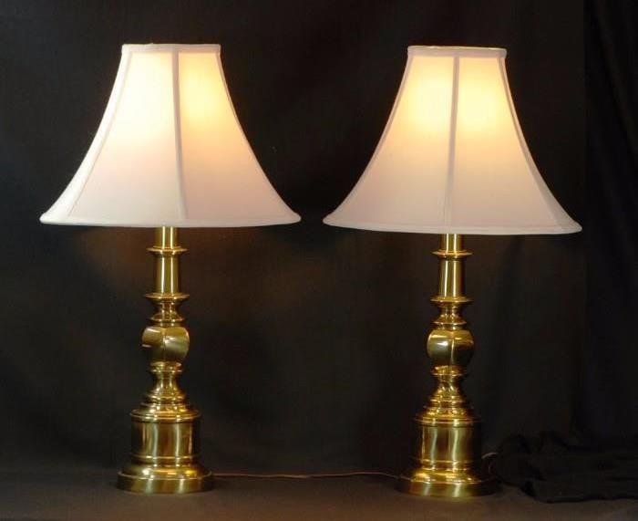 Pair of Vintage Stiffel Brass Lamp