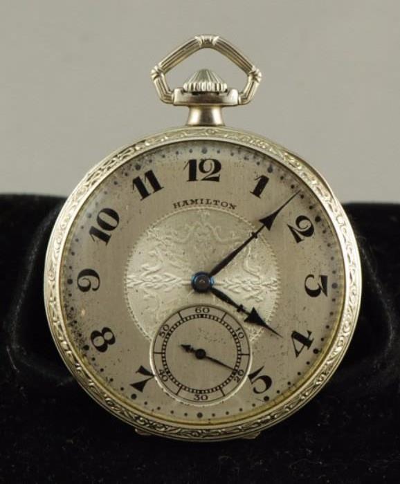 Antique Hamilton Open Face Pocket Watch