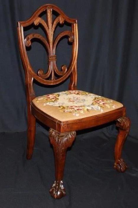 Sheraton-Style Chippendale Walnut Chair