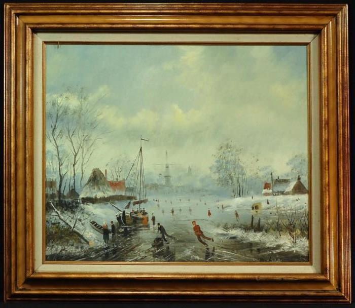 Signed W.Long Oil Painting