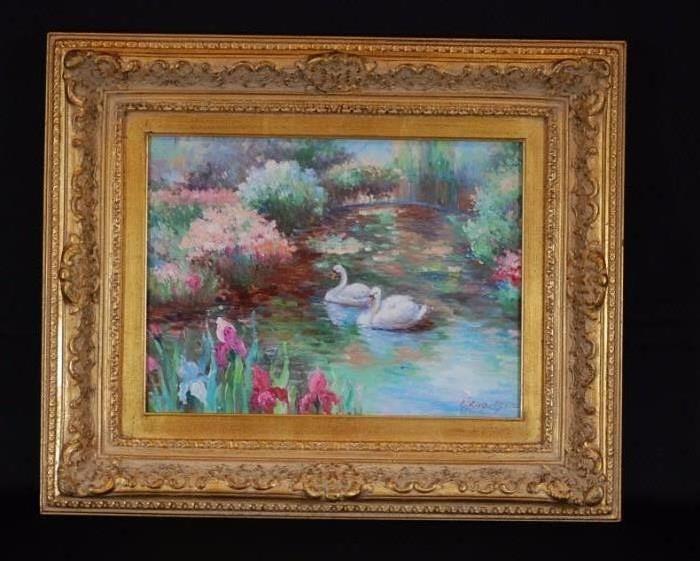 Signed Impressionist Style Oil Painting