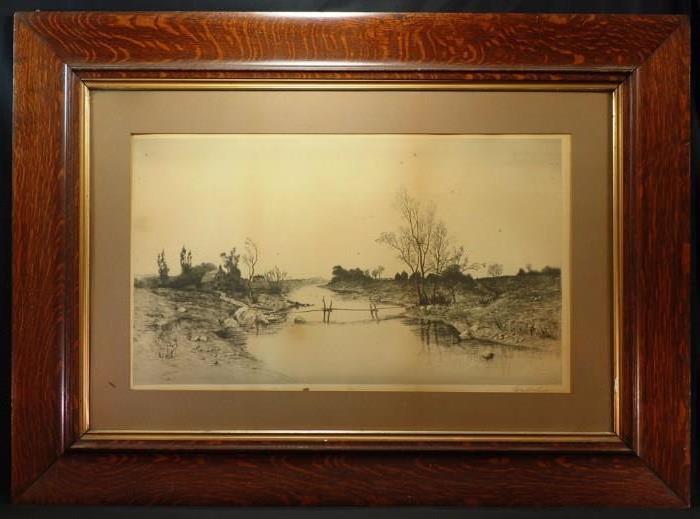 G.W. Bohde Pencil Signed Print of Original Etching