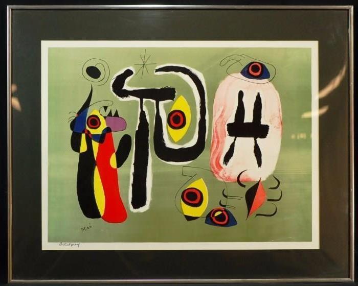 Mid-Century Framed Joan Miro Framed Print