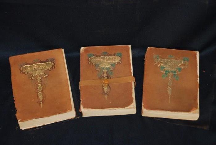 Three Leather Bound Gene Stratton Porter Books