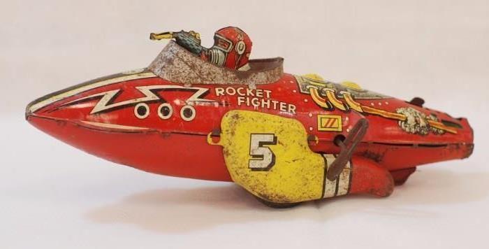 Vintage Marx Rocket Fighter Tin Toy
