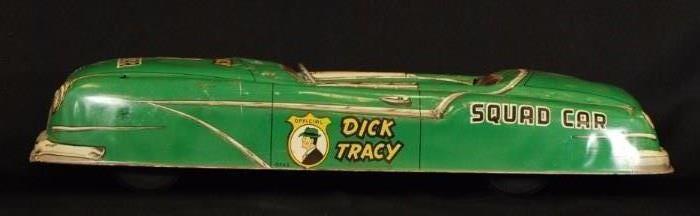 Vintage Dick Tracy squad Car Tin Toy