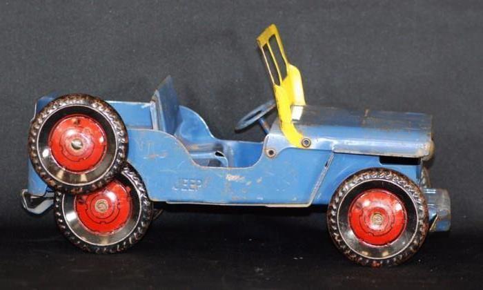 Vintage Willy's Jeep Pressed Steel Toy