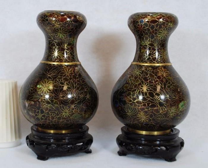 Pair of Quality Cloisonne Vases