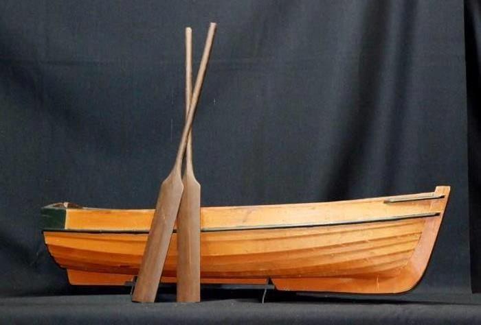 Wooden Model Rowboat