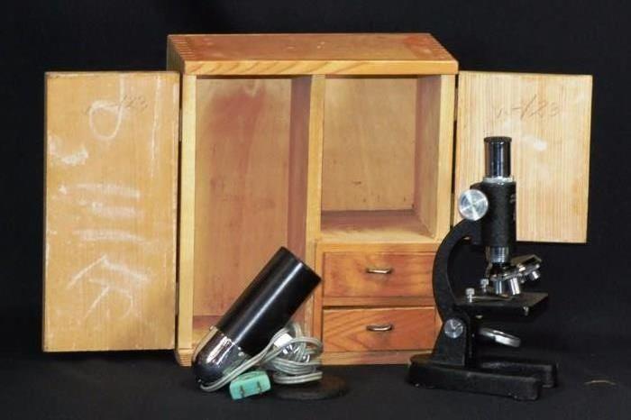 Precision Optical Childs Microscope W/ Box