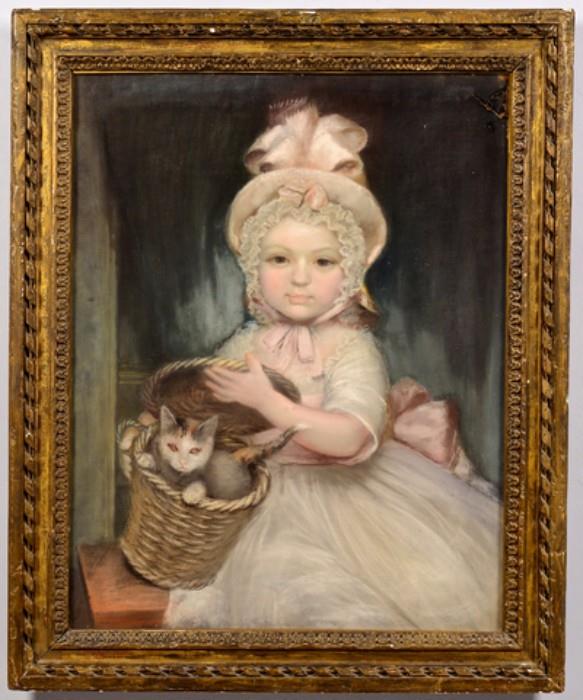 18th Century Pastel Portrait, Southern History