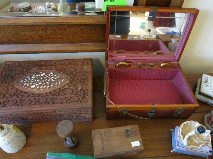 Vintage Wooden Jewelry Boxes.  We Have About Five To Choose From